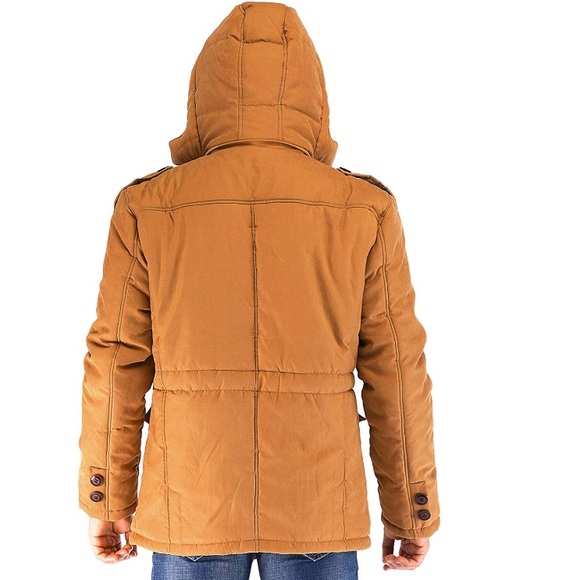 Yozai Mens Winter Insulated Outdoor Parka Coat - Picture 2 of 7